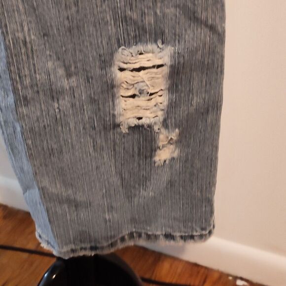 Vintage Department of Peace  Low Rise Y2K distressed beaded patchwork  size 3 - Picture 8 of 16